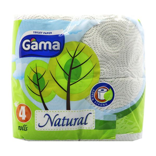ΧΑΡΤΙ ΥΓΕΙΑΣ GAMA NATURAL 3φυλλο 4ρολλά ΒΙΟΔΙΑΣΠΩΜΕΝΟ