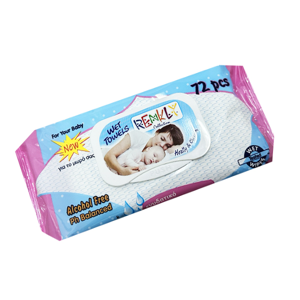 ΜΩΡΟΜΑΝΤΗΛΑ RENKLI ΜΕ ΚΑΠΑΚΙ HEALTHY & CLEANY 72τεμ