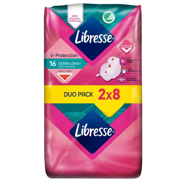ΣΕΡΒΙΕΤΕΣ LIBRESSE ULTRA LONG DUO PACK 16τεμ (2x8τεμ)