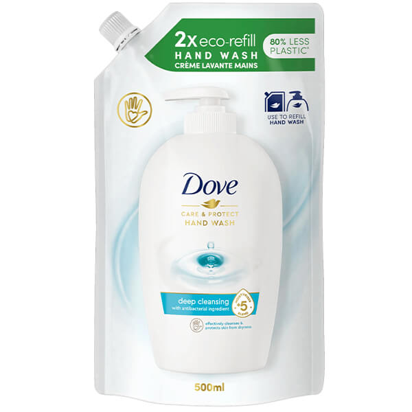 ΚΡΕΜΟΣΑΠΟΥΝΟ DOVE ΑΝΤΑΛΛΑΚΤΙΚΟ CARE AND PROTECT ΣΑΚΟΥΛΑ 500ml