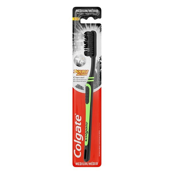 ΟΔΟΝΤΟΒΟΥΡΤΣΑ COLGATE DOUBLE ACTIOΝ CHARCOAL MEDIUM