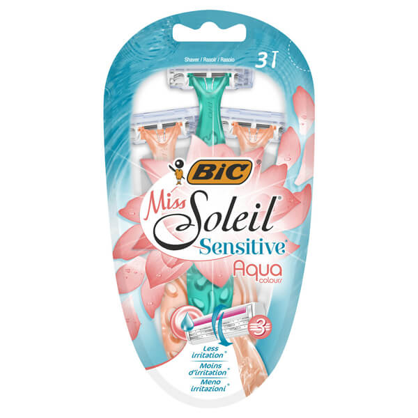ΞΥΡΑΦΑΚΙΑ BIC MISS SOLEIL SENSITIVE AQUA COLOURS 3τεμ
