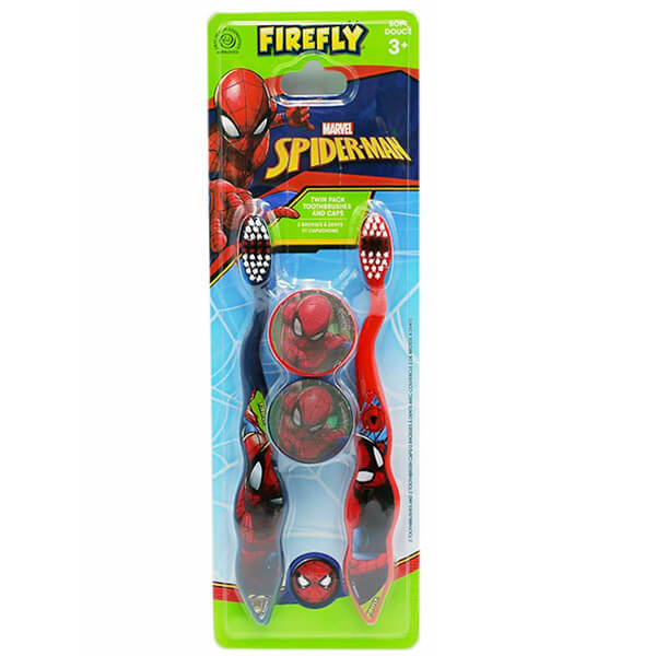 ΟΔΟΝΤΟΒΟΥΡΤΣΑ ΠΑΙΔΙΚΗ ΜΕ ΚΑΠΑΚΙ SPIDERMAN 2τεμ