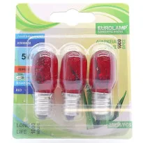 ΛΑΜΠΑ ΝΥΧΤΟΣ EUROLAMP 5W E14 ΚΟΚΚΙΝΗ 3τεμ BLISTER 220-240V