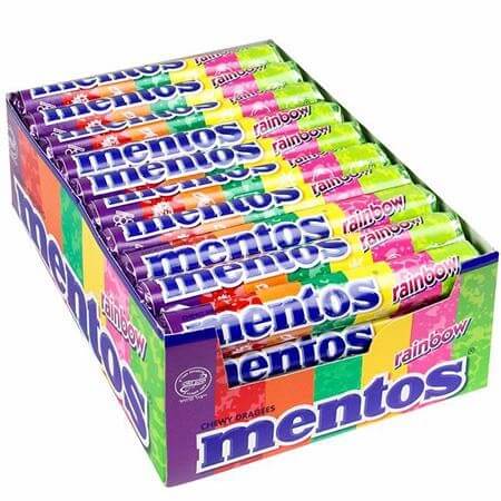 ΚΑΡΑΜΕΛΕΣ MENTOS RAINBOW 20x38γρ