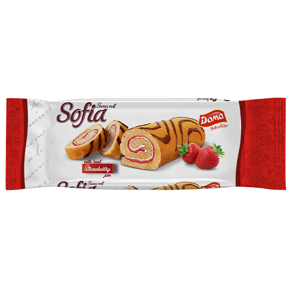 ΚΕΙΚ SWISS ROLL DOMA SOFIA ΜΕ ΓΕΜΙΣΗ ΦΡΑΟΥΛΑ 200γρ