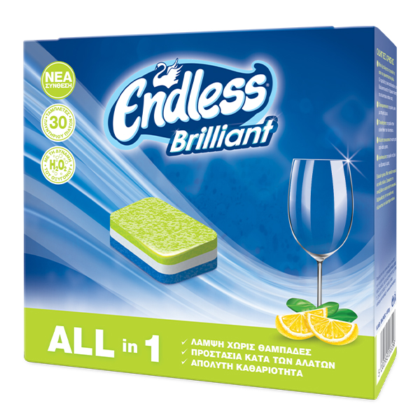 ΠΛΥΝΤΗΡΙΟΥ ΠΙΑΤΩΝ ΤΑΜΠΛΕΤΕΣ ENDLESS ALL in 1 ΛΕΜΟΝΙ 30τεμ