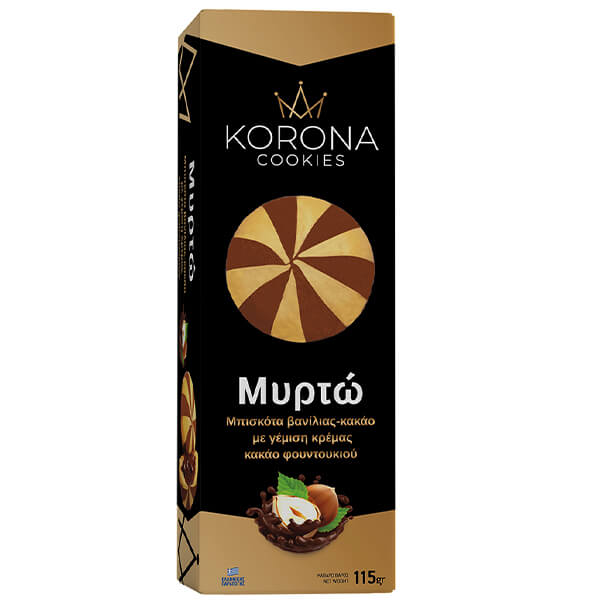 ΜΠΙΣΚΟΤΑ KORONA ΜΥΡΤΩΜΕ ΓΕΜΙΣΗ ΚΡΕΜΑΣ KAKAO ΦΟΥΝΤΟΥΚΙΟΥ 115γρ